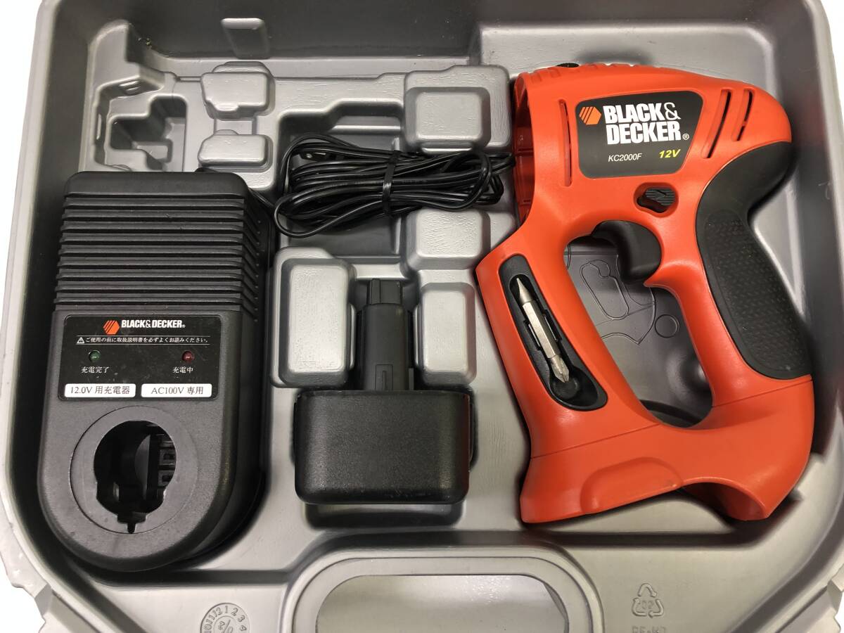 ☆☆【USED】BLACK＆DECKER ブラック&デッカー QUATTRO ＫＣ2000Ｆ　PS130A ＣＤ431充電ドリル 研磨　工具セット サイズ100_画像3