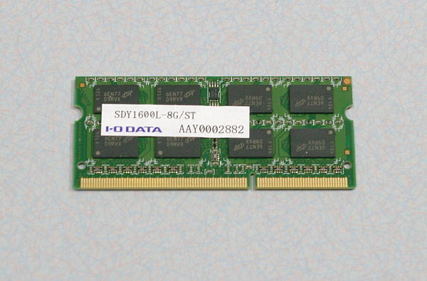 ☆I・O DATA メモリー 8GB　SDY1600L-8G/ST　PC3L-12800[582]_画像1