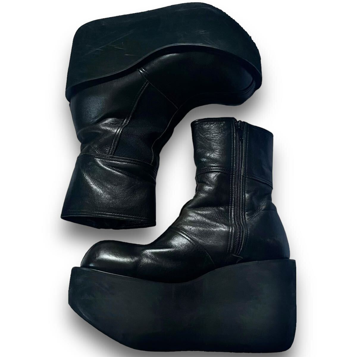 Koji Kuga Archive Platform Leather Boots コージクガ Koji Kuga Archive Platform Leather Boots コージクガ