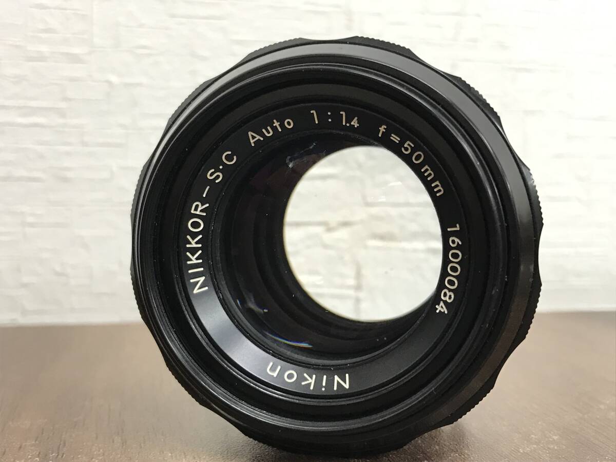 Y21 ニコン Nikon Nikkor-S.C Auto 50mm f1.4 非Ai Non-Ai 単焦点レンズ フィルター付き 動作確認済み_画像1