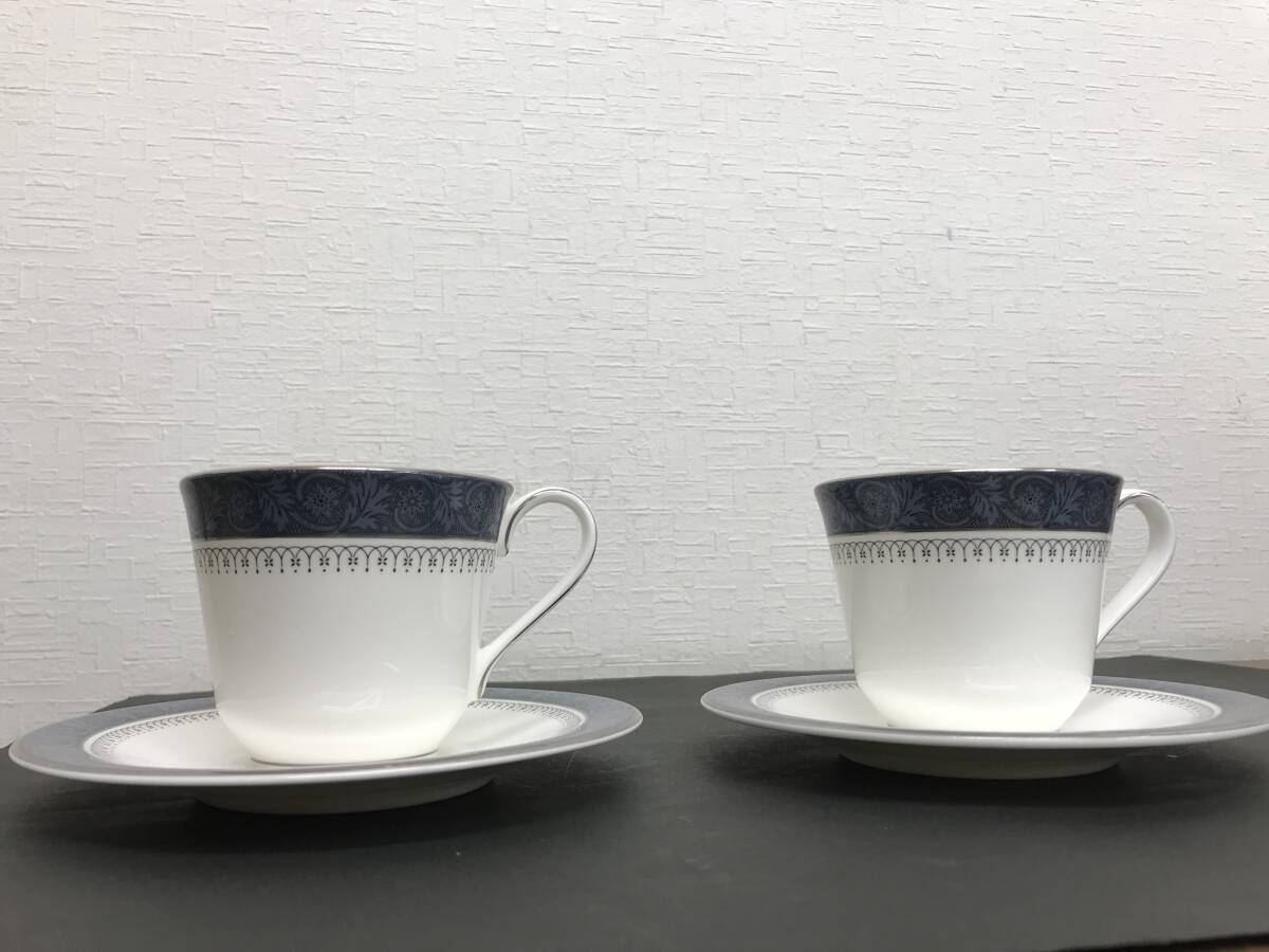 Y49 ネスレ 非売品 NESTLE ROYAL DOULTON ロイヤルドルトン コーヒーカップ＆ソーサー C＆S 2客セット SHERBROOKEシリーズの画像3