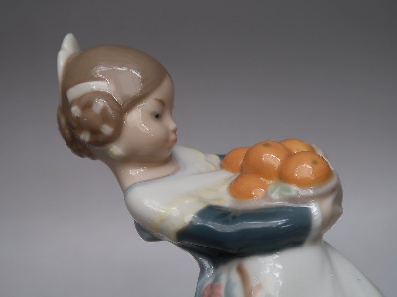 【青】013109LLADRO　リヤドロ　人形陶器2点　少女置物　24012626_画像7