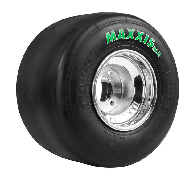 フロント2本セット MAXXIS SLR M190D レーシングカート用 KART TIRE 10ｘ4.50-5 グリーンレタリング 2018年製 法人宛送料無料_画像2