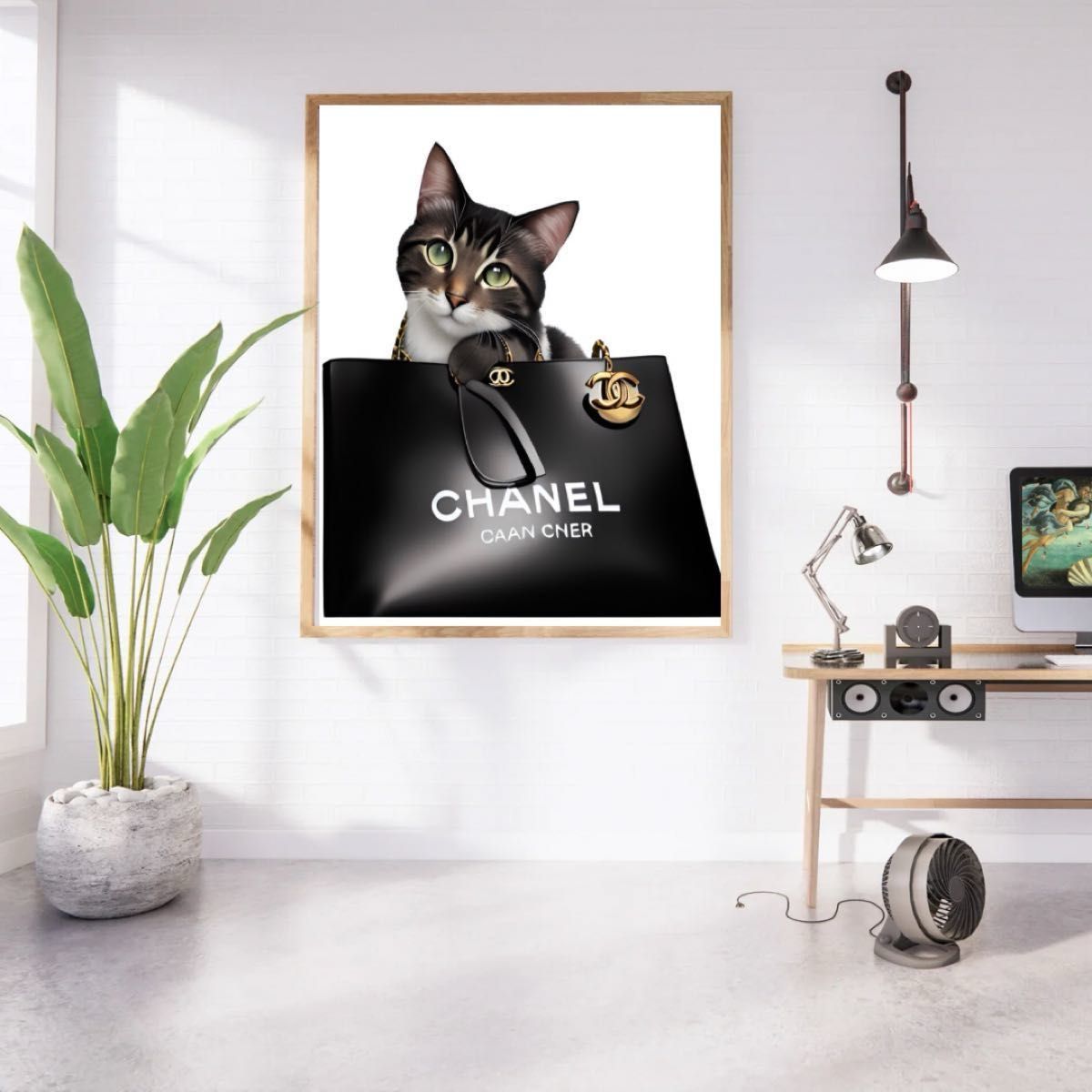 H045 アートポスター CHANEL シャネル 猫 インテリア おしゃれ