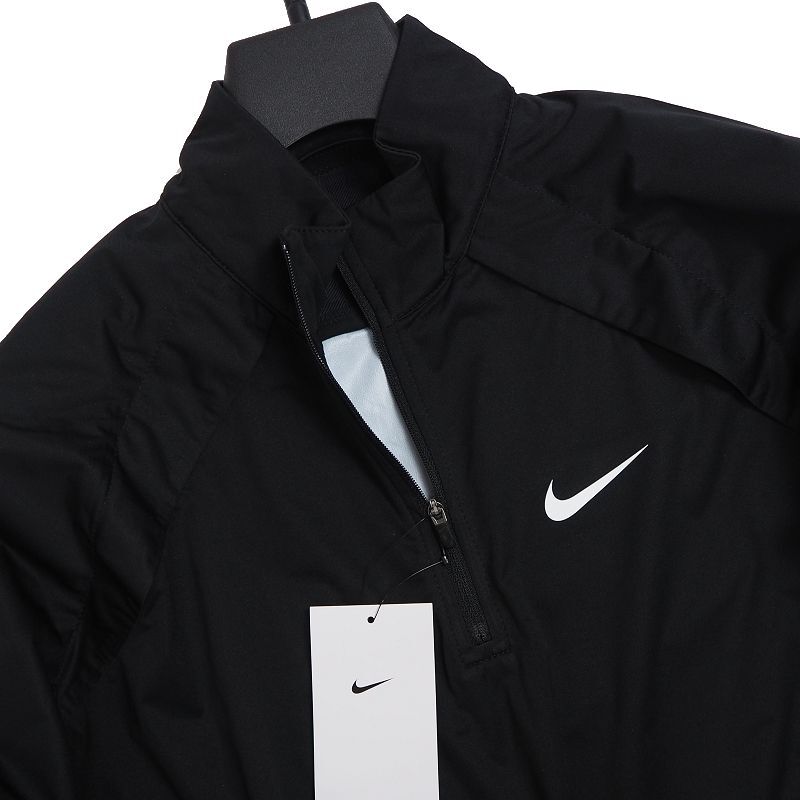 R210 新品 ナイキ ゴルフ レペル ハーフジップ ブルゾン ジャケット (サイズ:L) NIKE GOLF ゴルフウェア ブラック 春秋_画像3