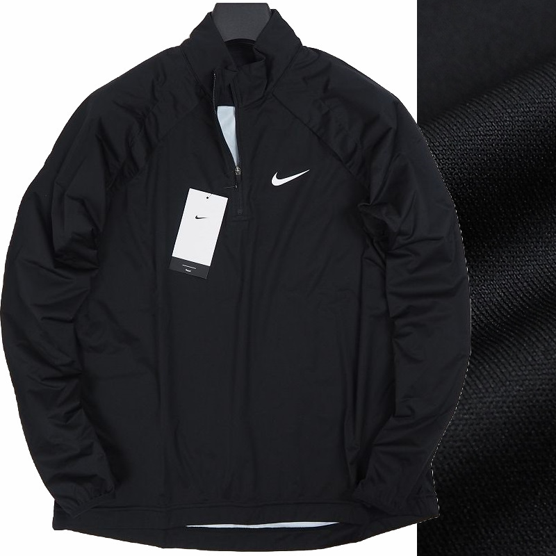 R210 新品 ナイキ ゴルフ レペル ハーフジップ ブルゾン ジャケット (サイズ:2XL) NIKE GOLF ゴルフウェア ブラック 春秋_画像1