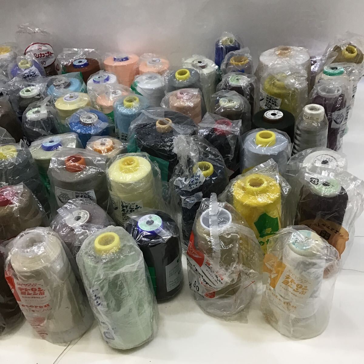 (.)1 start large amount sewing-cotton polyester industry for Tey Gin King KING sun Kabuto unused goods contains 