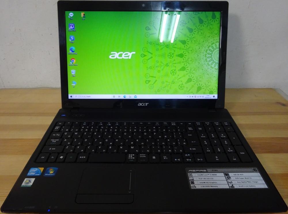 エイサー ノート PC Aspire 5742-F52D/K/Core i5-480M 2.67GHz/4GB/320GB/中古特価良品の画像1