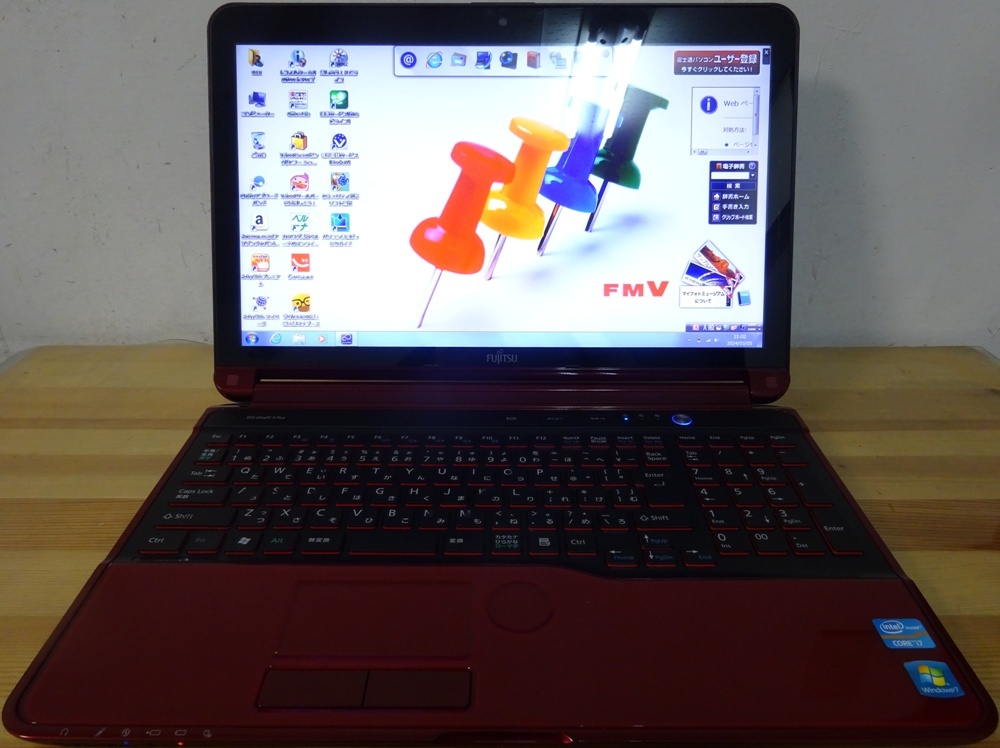  Fujitsu laptop LIFEBOOK AH77/H/Core i7-3610QM 2.3GHz/8GB/750GB/BD/ used special price superior article 