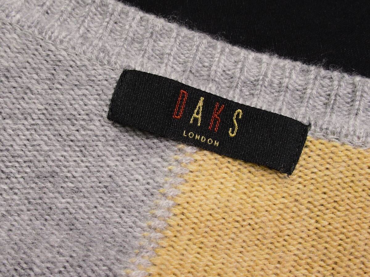 ダックス DAKS 上質 ウール カシミヤ 配色ニット LL XL_画像6