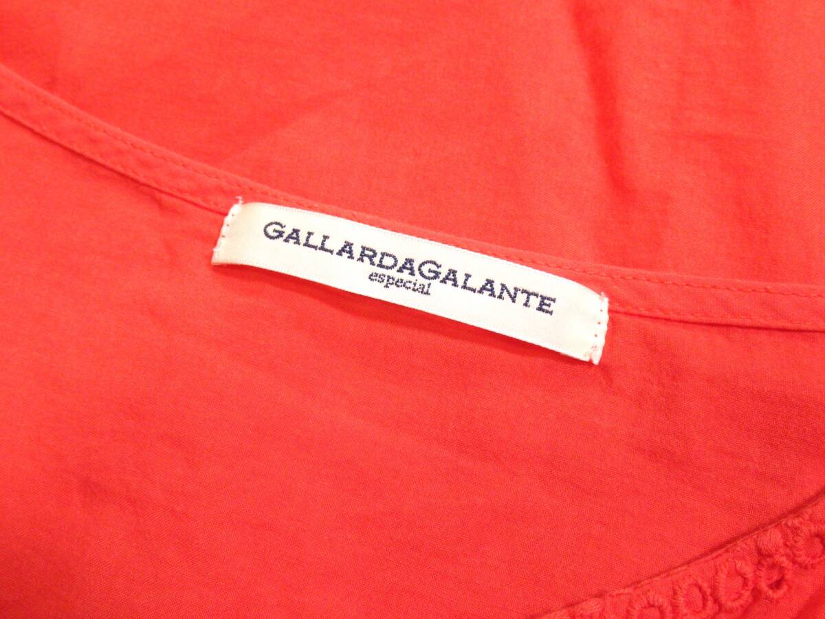 ガリャルダガランテ GALLARDAGALANTE コットン 綿 カットワーク刺繍 パンチングレース デザインプルオーバーブラウス Fの画像5