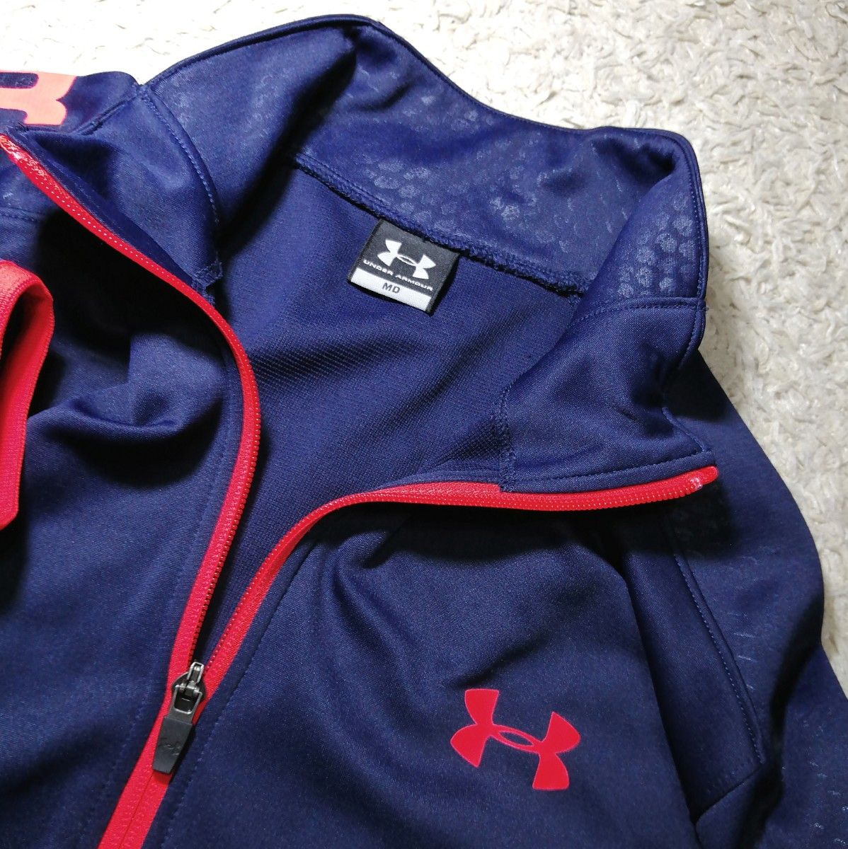 ◆UNDER ARMOUR アンダーアーマー◆トラックジャケット M 人気オレンジロゴ