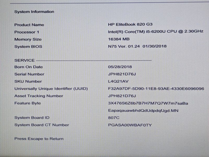 【中古】HP EliteBook 820 G3 Windows 10 Pro SSD換装_画像7