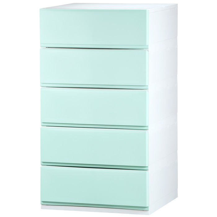  clothes case storage case plastic drawer chest 5 step pushed inserting . change closet stylish lips 525( light blue )