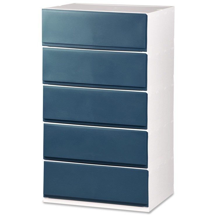  clothes case storage case plastic drawer chest 5 step pushed inserting . change closet stylish lips 525( dark blue )