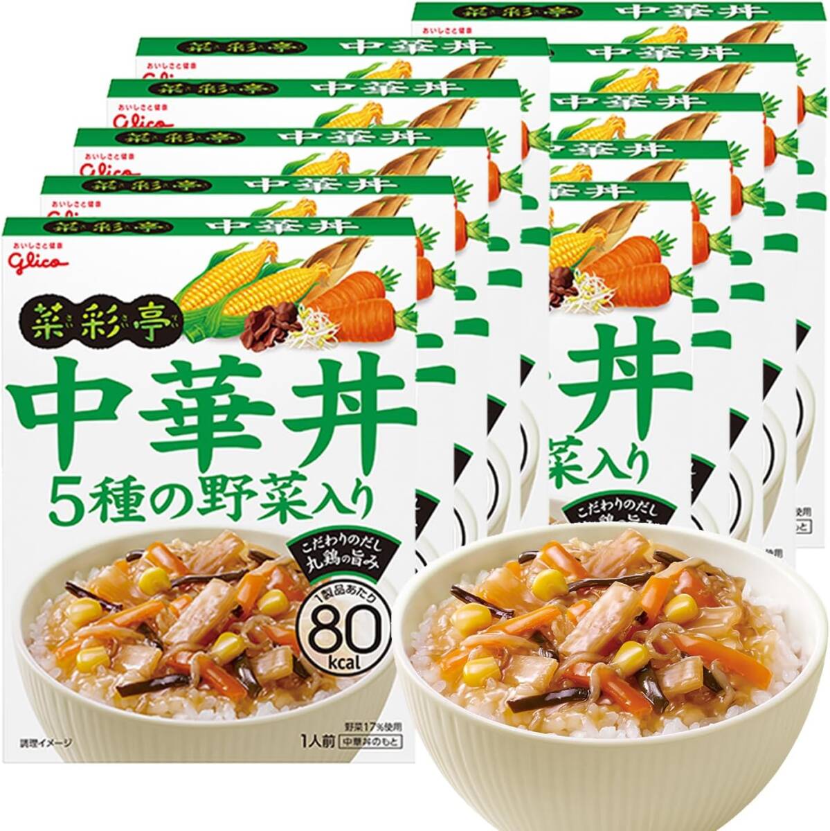 グリコ 菜彩亭 中華丼 140g×10個_画像1