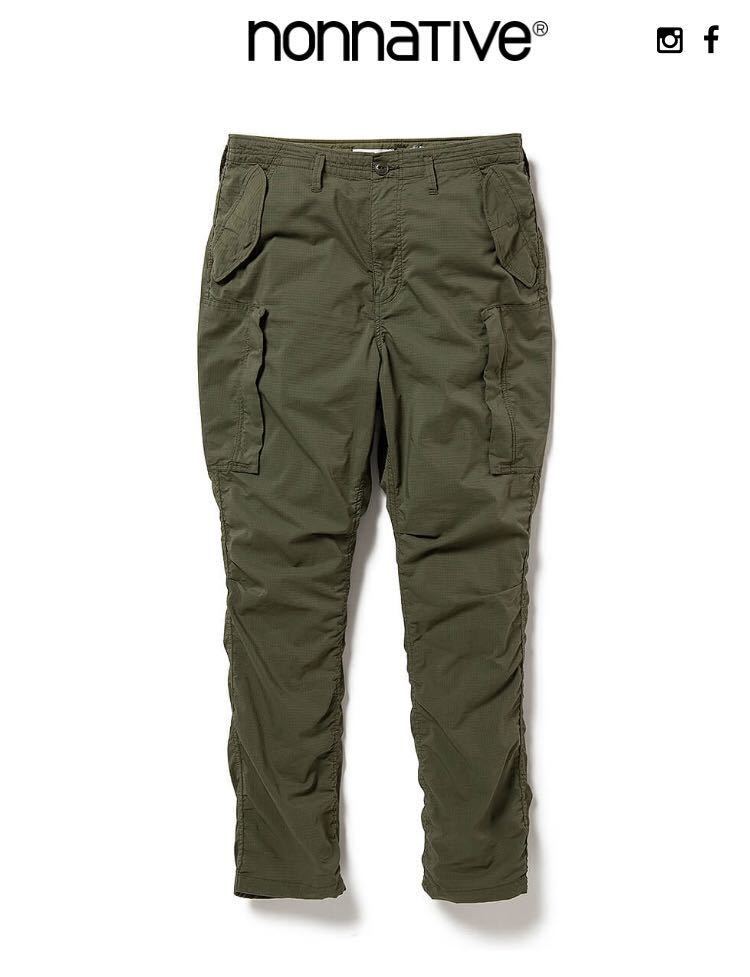 nonnative TROOPER 6P TROUSERS RELAXED FIT C/P RIPSTOP STRETCH COOLMAX OLIVE_画像1