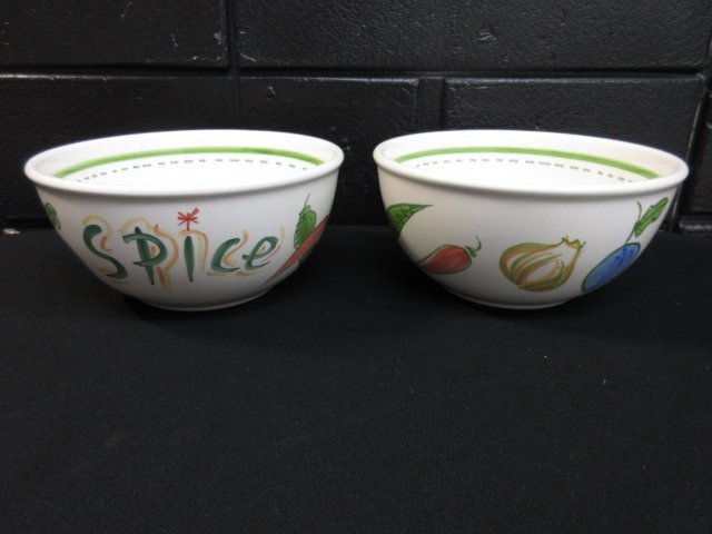 y4802 unused storage goods K*s.... pot set ....5 point china spoon 5 point soup plate porcelain bowl vegetable pattern 