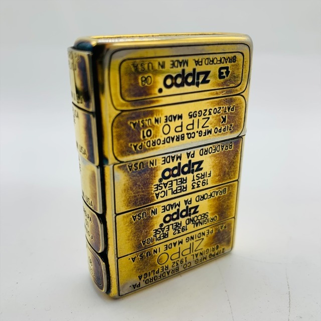 ZIPPO ジッポ ライター Side Bottom Metal 6 12 小物 煙草 タバコグッズ 喫煙 愛煙家 ブランドライター 着火OK 1円 アンティーク 14673_画像2