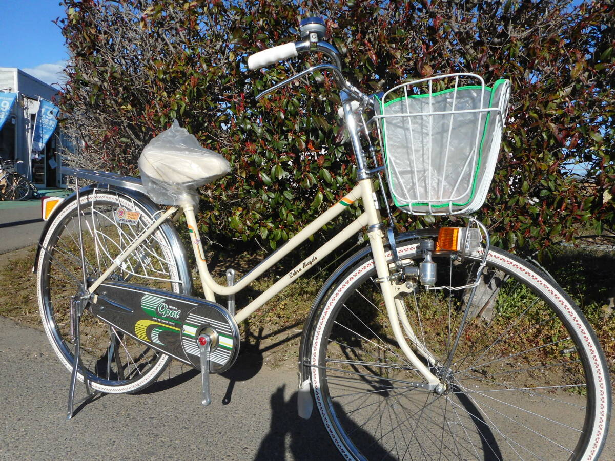 当時物　セミステンレス　ゼブラ自転車　２６吋　ゼブラ　オパ－ル　ステンレスリム　スポ－ク　ケ－ス　キャリア－_画像3