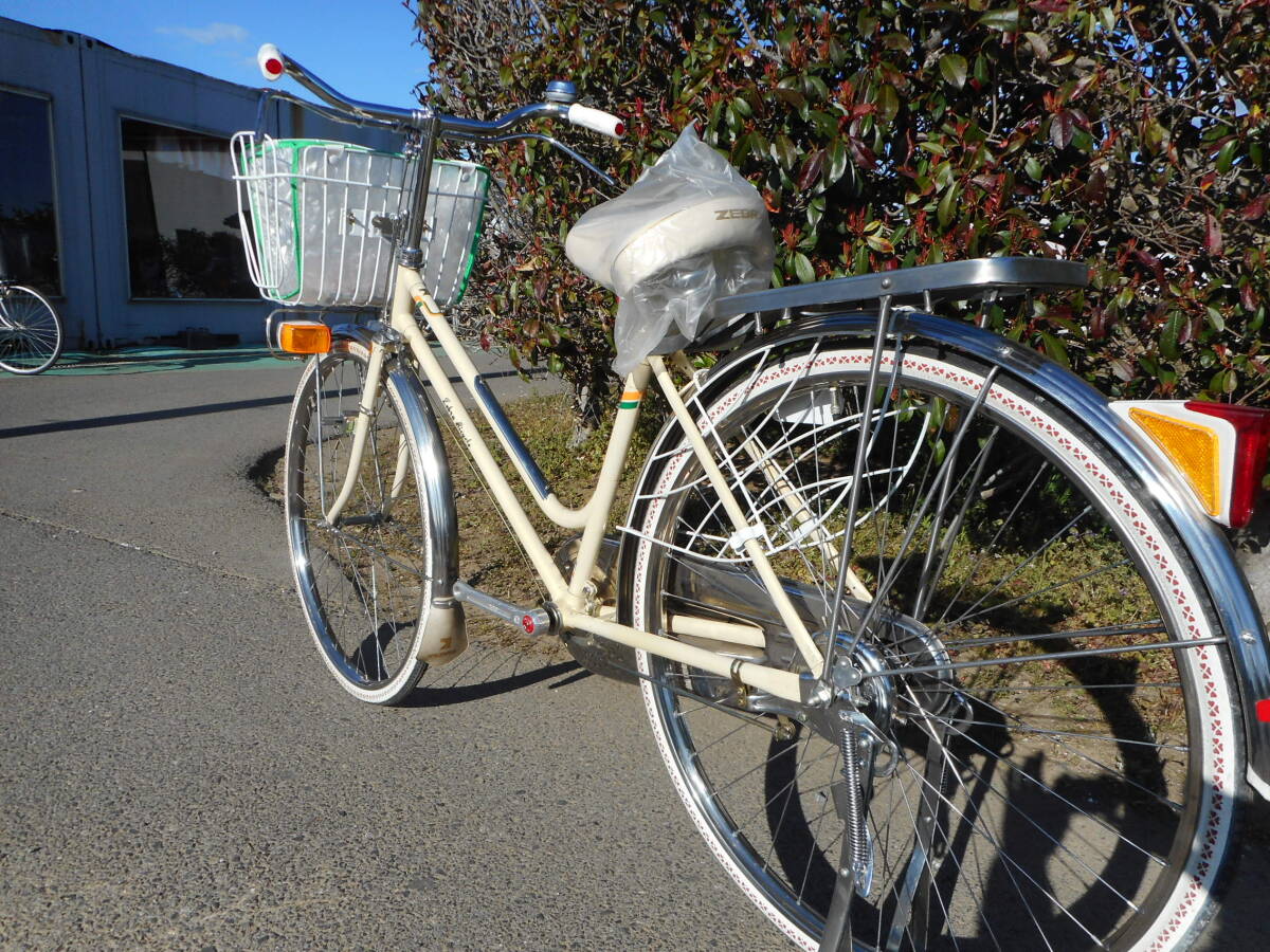 当時物　セミステンレス　ゼブラ自転車　２６吋　ゼブラ　オパ－ル　ステンレスリム　スポ－ク　ケ－ス　キャリア－_画像4