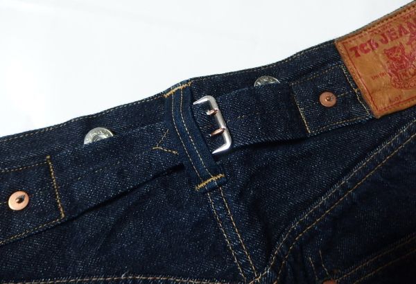 TCB jeans 20's Jeans サスペンダーボタン シンチバックベルト デニム W31の画像7