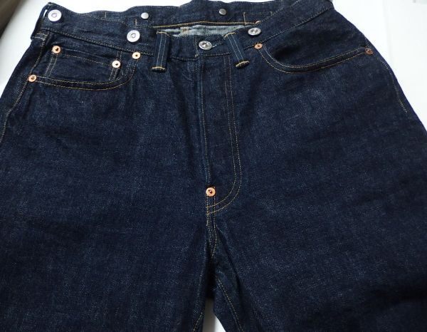 TCB jeans 20's Jeans サスペンダーボタン シンチバックベルト デニム W31の画像3