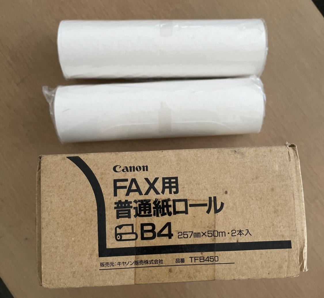  roll paper plain paper B4 2 pcs insertion . Canon TFB450 Canon fax paper FAX paper 