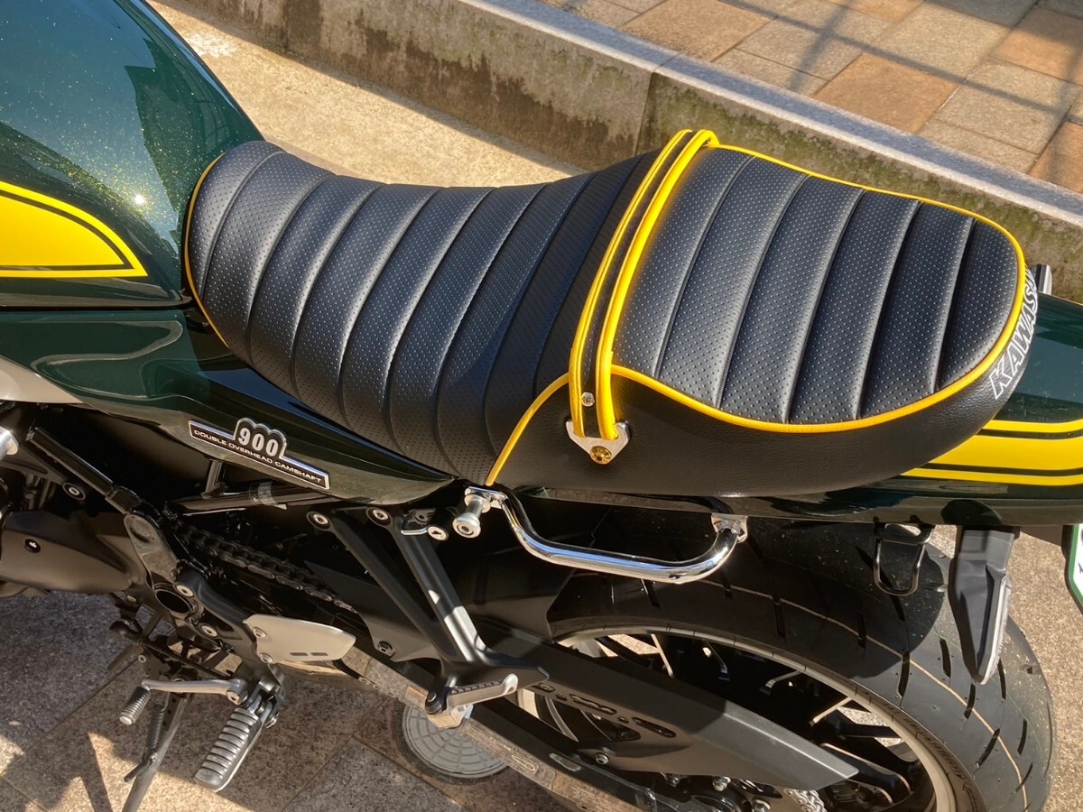 motorora68様確認用 Z900RSシート張替えイエローパイピング仕様 motorora68様確認用 Z900RSシート張替えイエローパイピング仕様