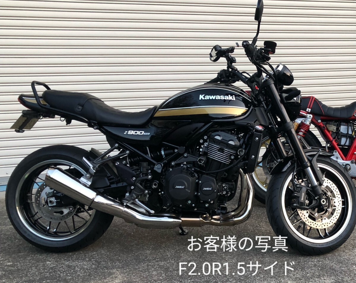 Z900RS　前後あんこ抜き＋前側T-NET埋め込み＋ロゴ入れ＋金具塗装＋防水シート加工