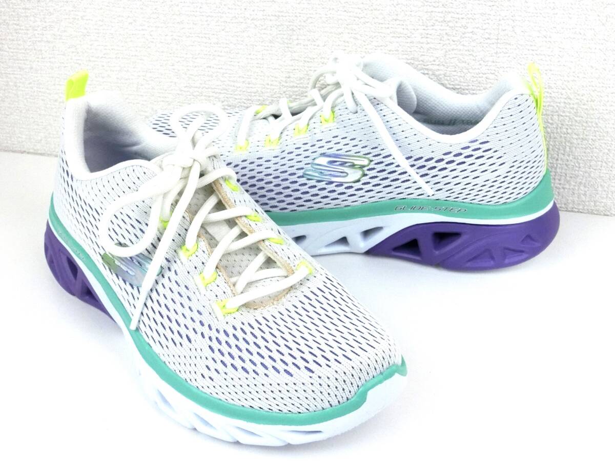 【訳あり未使用】SKECHERS GLIDE-STEP SPORT 衝撃吸収◎ 軽量◎ メッシュスポーツシューズ 左23.5cm 右23cm WLVM 定価10,450円【1196】_画像6