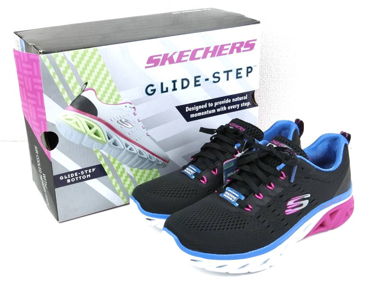 【訳あり未使用】SKECHERS GLIDE-STEP SPORT 衝撃吸収◎ 通気性◎ メッシュコンフォートシューズ 左25cm 右23cm BBLP 定価10,450円【1197】_画像1