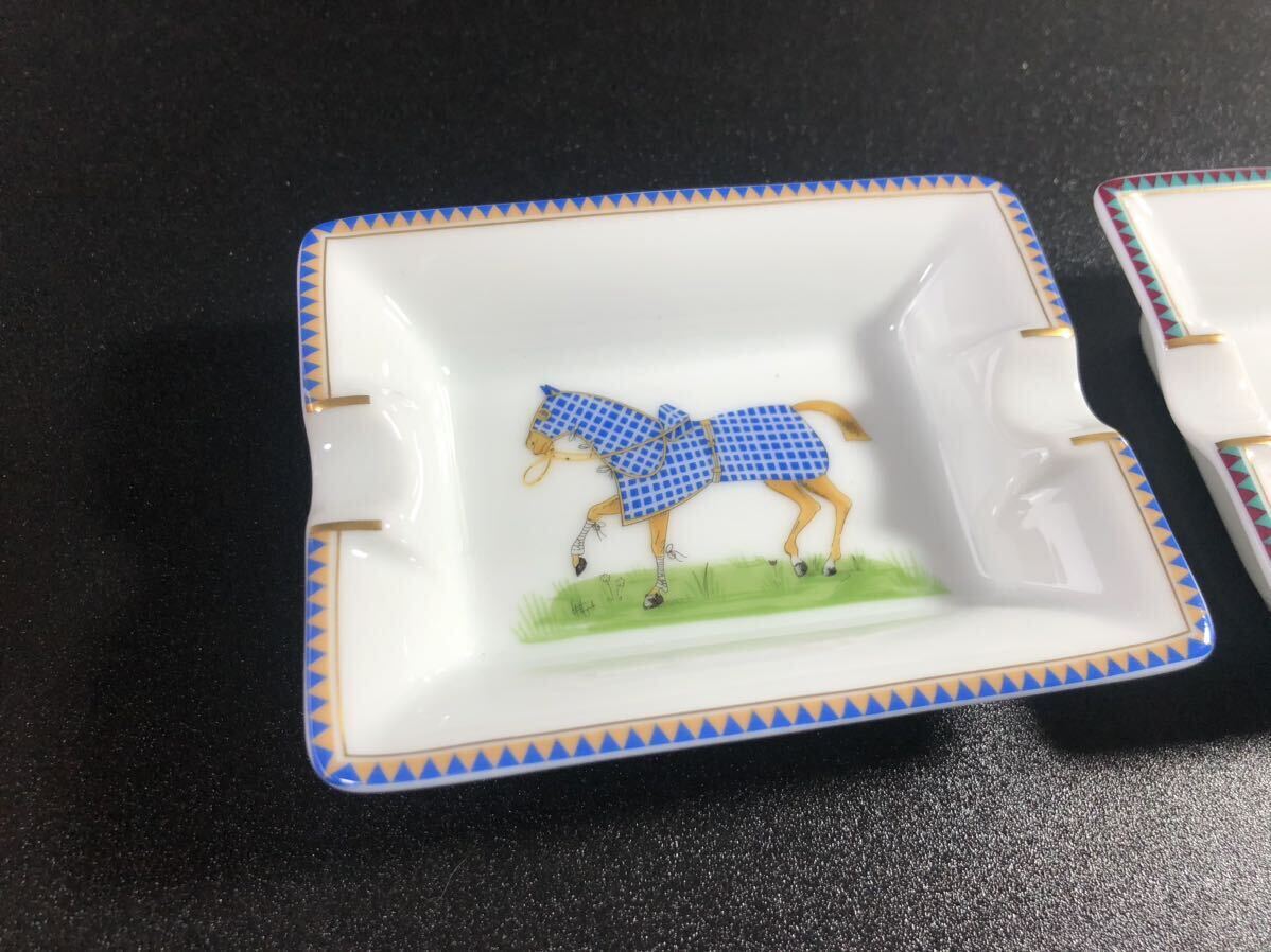 1000円〜■★HERMES ★エルメス アッシュトレイ シエスタ 灰皿 ホース 馬 直径:約8cm 箱付 洋食器 2点 まとめ★okoy2511182-246★r30187_画像3