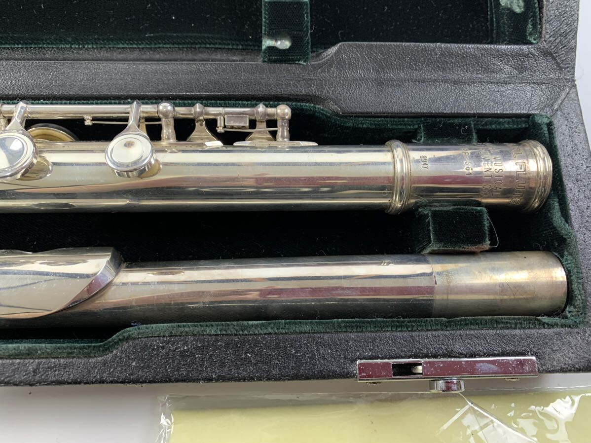 1000円~■★音出し未確認★PEARL FLUTE PEARL MUSICAL INSTRUMENT CO PF-661 パール フルート ハードケース付き★okoy2547901-193★t8862_画像3