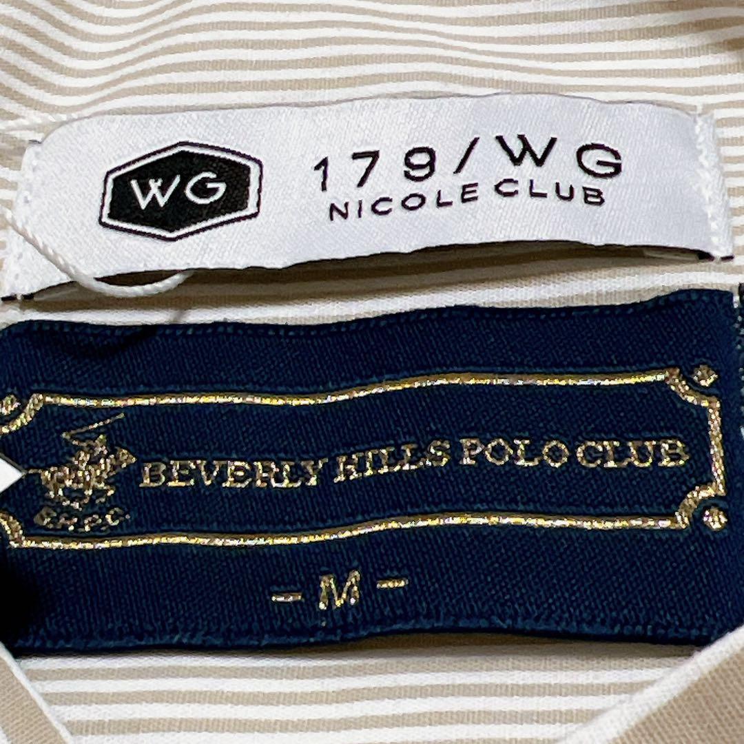 【新品】179/WG イチナナキューダブルジー ニコル POLO CLUB ポロクラブ バンドカラー アシメ シャツ ブラウス レディース M_画像8