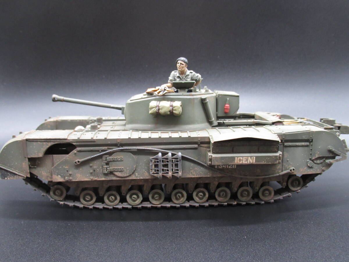 ★☆1/35 完成品　タミヤ・チャーチル クロコダイル　トレーラー付き★☆★_画像5