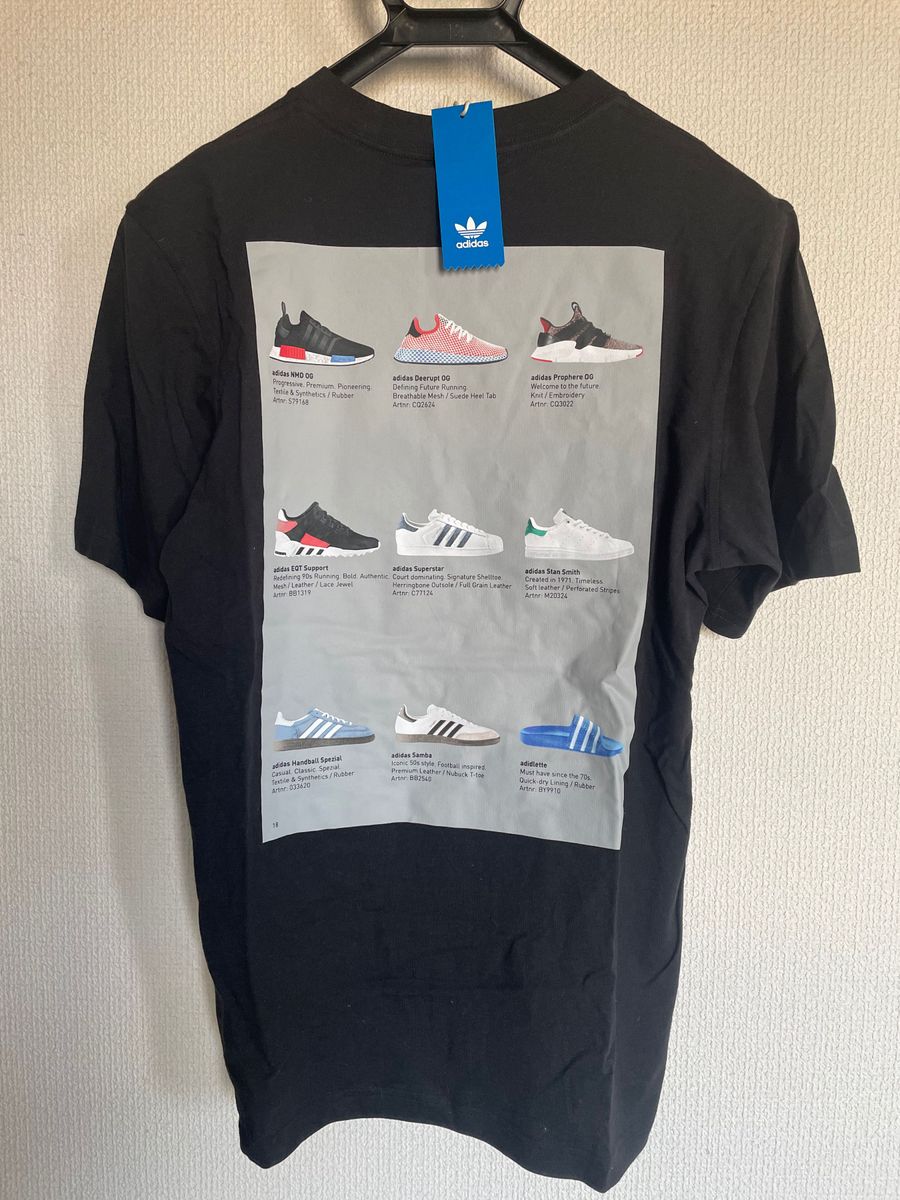 adidas メンズ 半袖Tシャツ L 黒