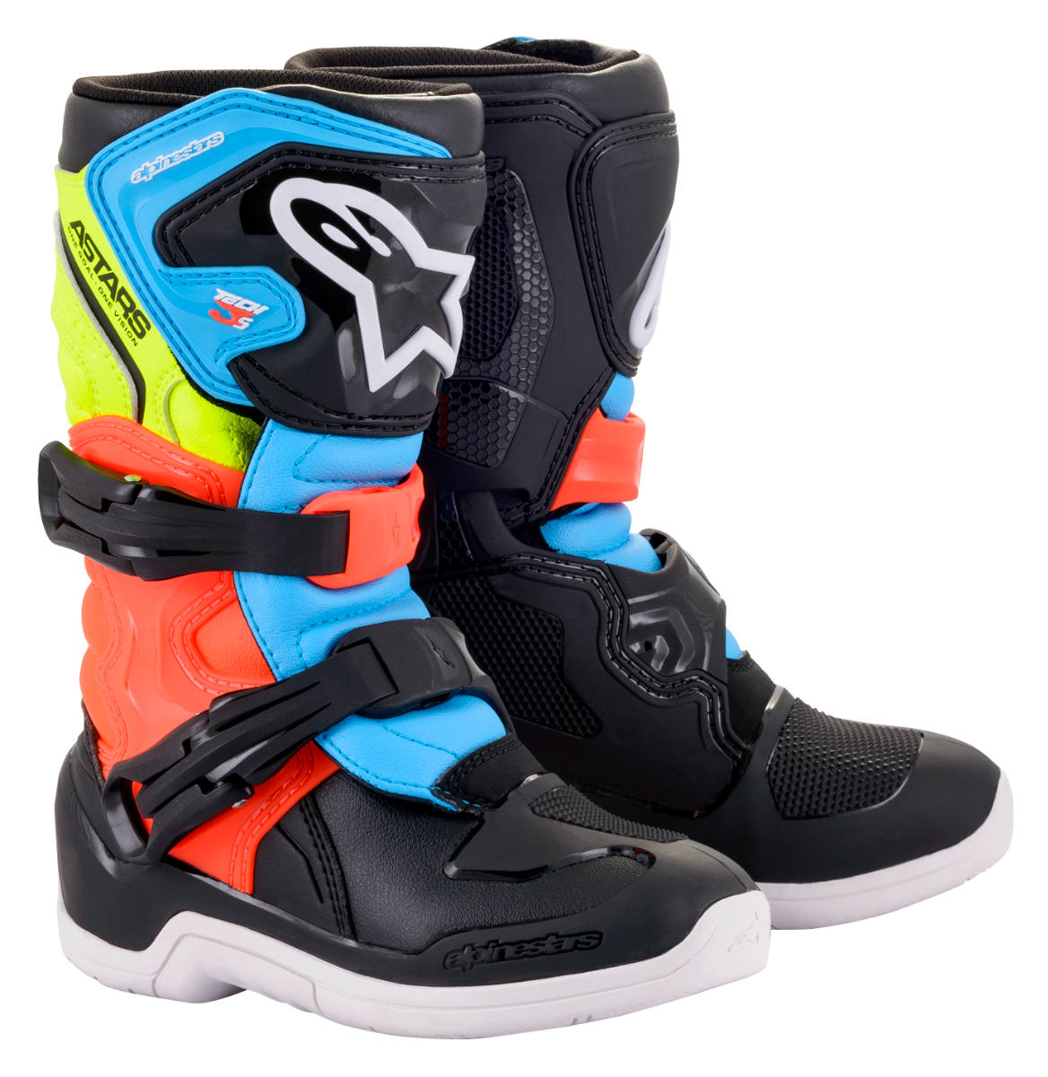 US 10 (約27cm) ALPINESTARS アルパインスターズ 子供用 TECH 3S ブーツ ブラック/YLW FLUO/レッド FLUO SZ 10_画像1