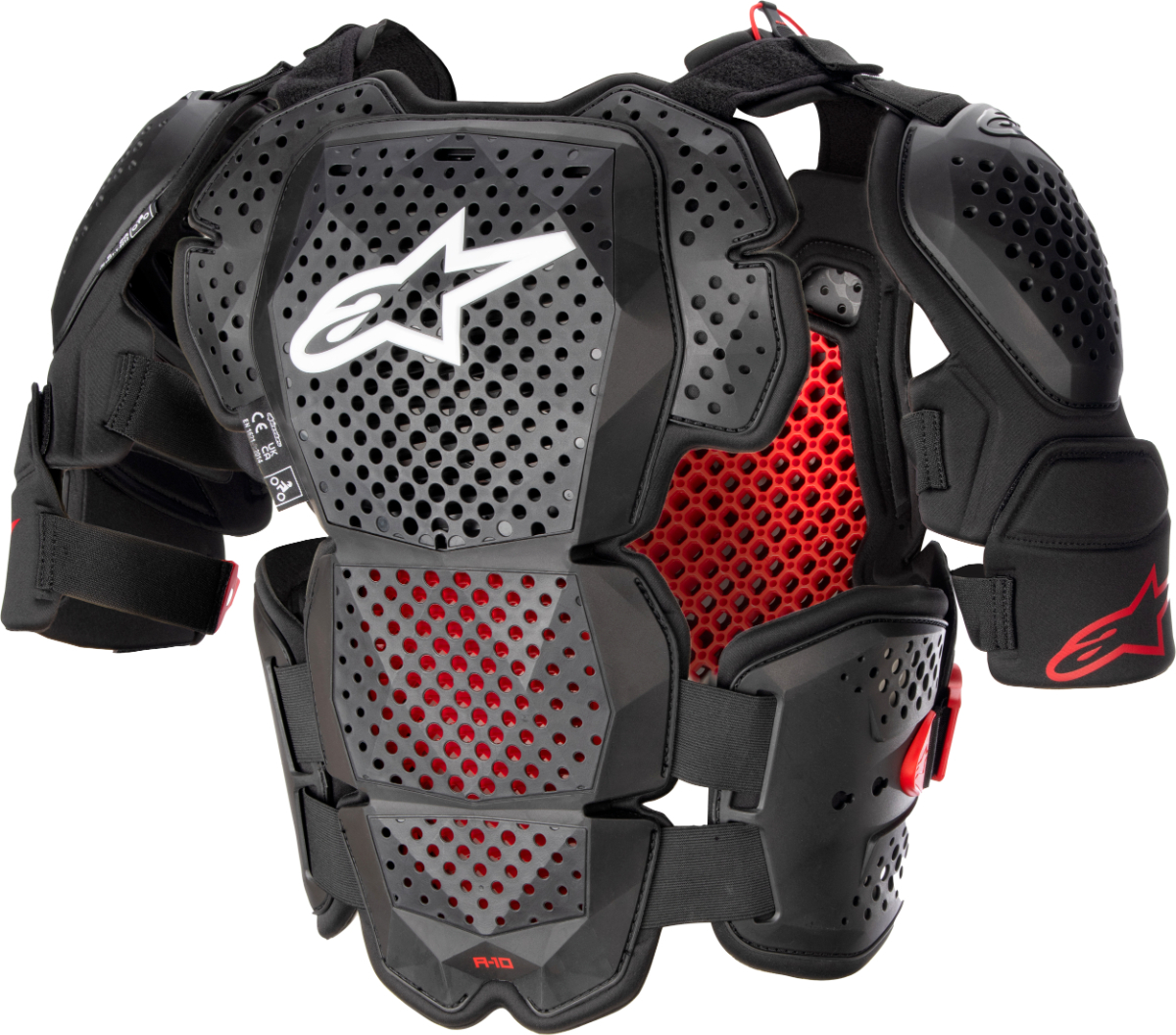 Mサイズ/Lサイズ ALPINESTARS アルパインスターズ A-10 V2 フル チェストプロテクター 胸部 アンスラサイト/黒/赤_画像2