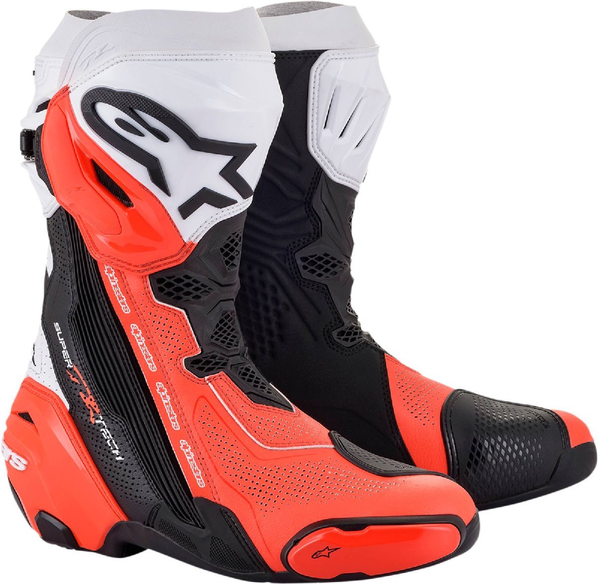 US 8 / EU 42 - ブラック/Fluo レッド/ホワイト - ALPINESTARS アルパインスターズ Supertech V ブーツ_画像1