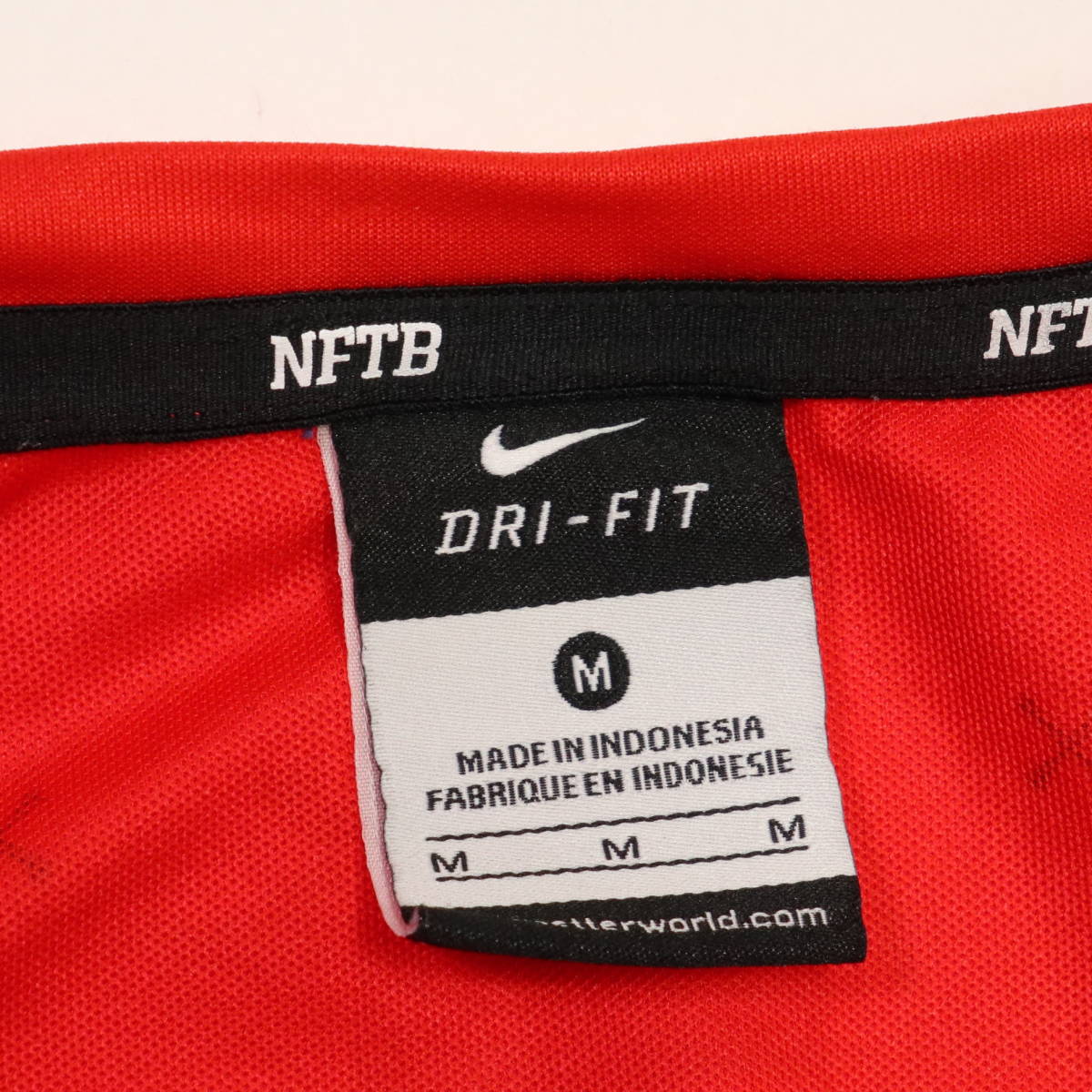 『 ナイキ NFTB 』 メンズM・ゲームシャツ Tシャツ ユニフォーム サッカー フットボール 赤_画像7