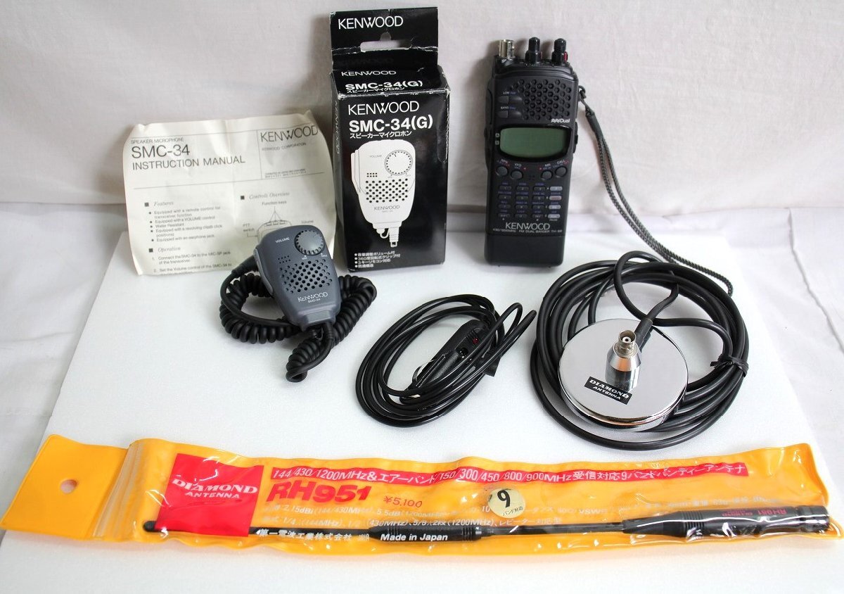 【8rP03124F】★KENWOOD★ケンウッド★TH-89★トランシーバー★SMC-34★スピーカーマイクロホン★ハンディーアンテナ★DIAMOND ANTENNA★現_画像1