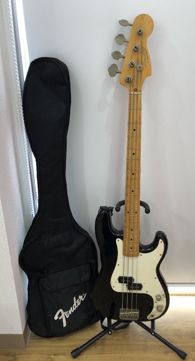 [17TN height hill 02016E]Fender JAPAN precision bass black pre be Fujigen made 1987 year -1988 year present condition goods 