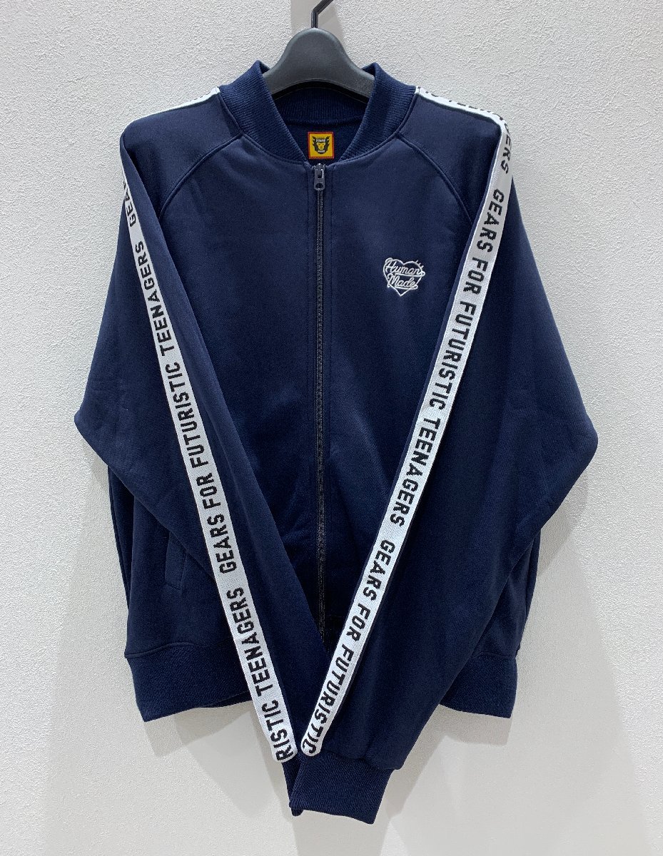 【8MI鈴02007D】1円スタート★ Human Made★TRACK JACKET★ヒューマンメイド★トラックジャケット★ネイビー★Navy ★Ｌサイズ★中古品★_画像3