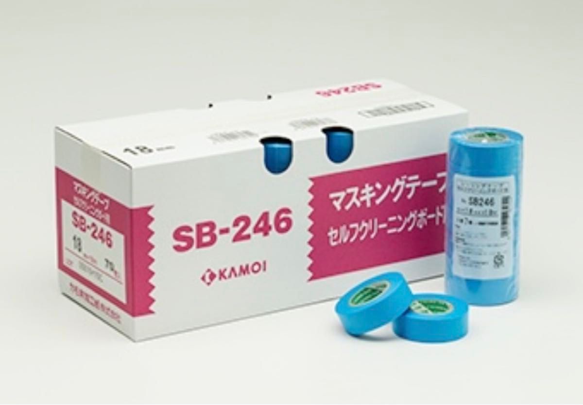 【3箱セット】カモ井　マスキングテープ No.SB-246 幅21mm×長さ18M（60巻入) セルフクリーニングボード用