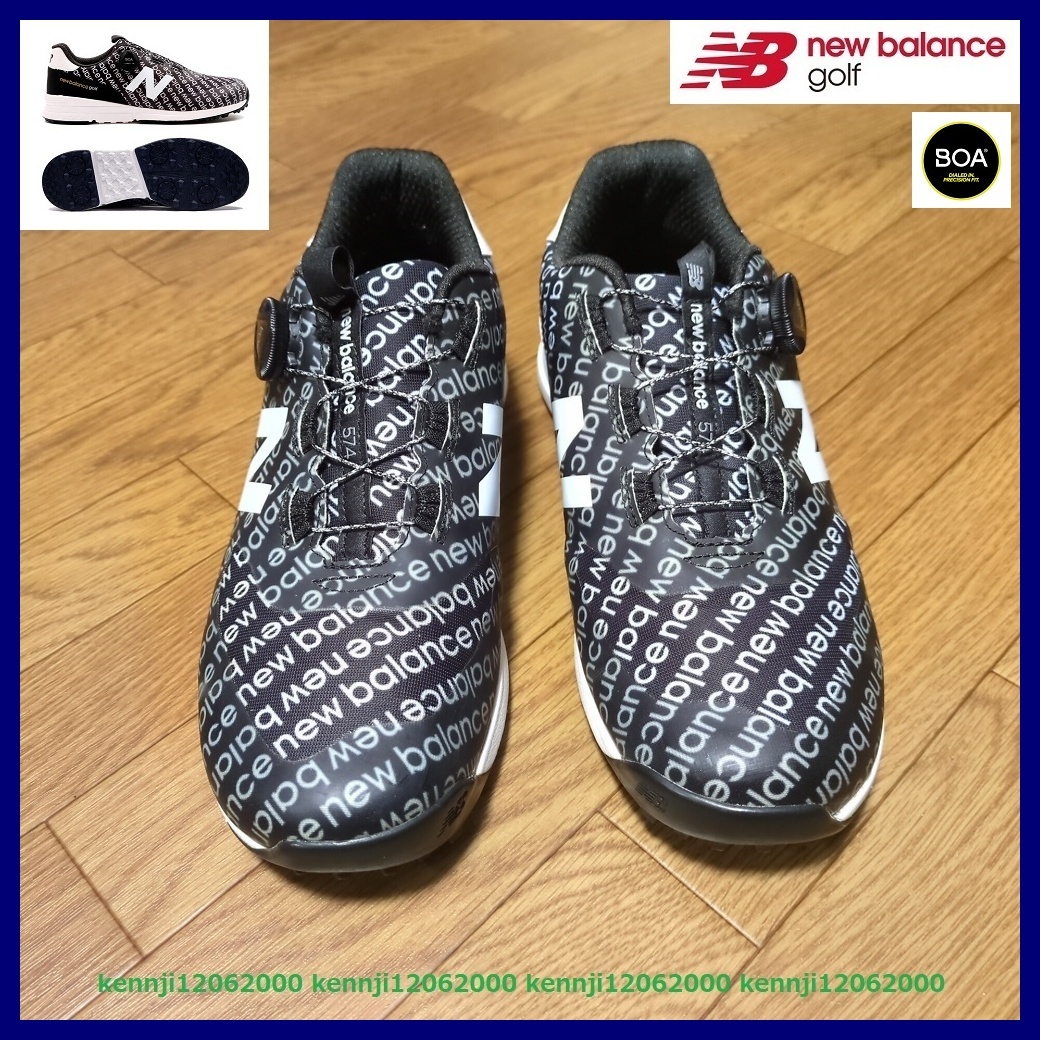 限定 正規 定価17,050円 New balance ニューバランス NB UGBS574B Boa アスリート スパイクレス シューズ ブラック×ホワイト Saiz 26.5cmの画像4