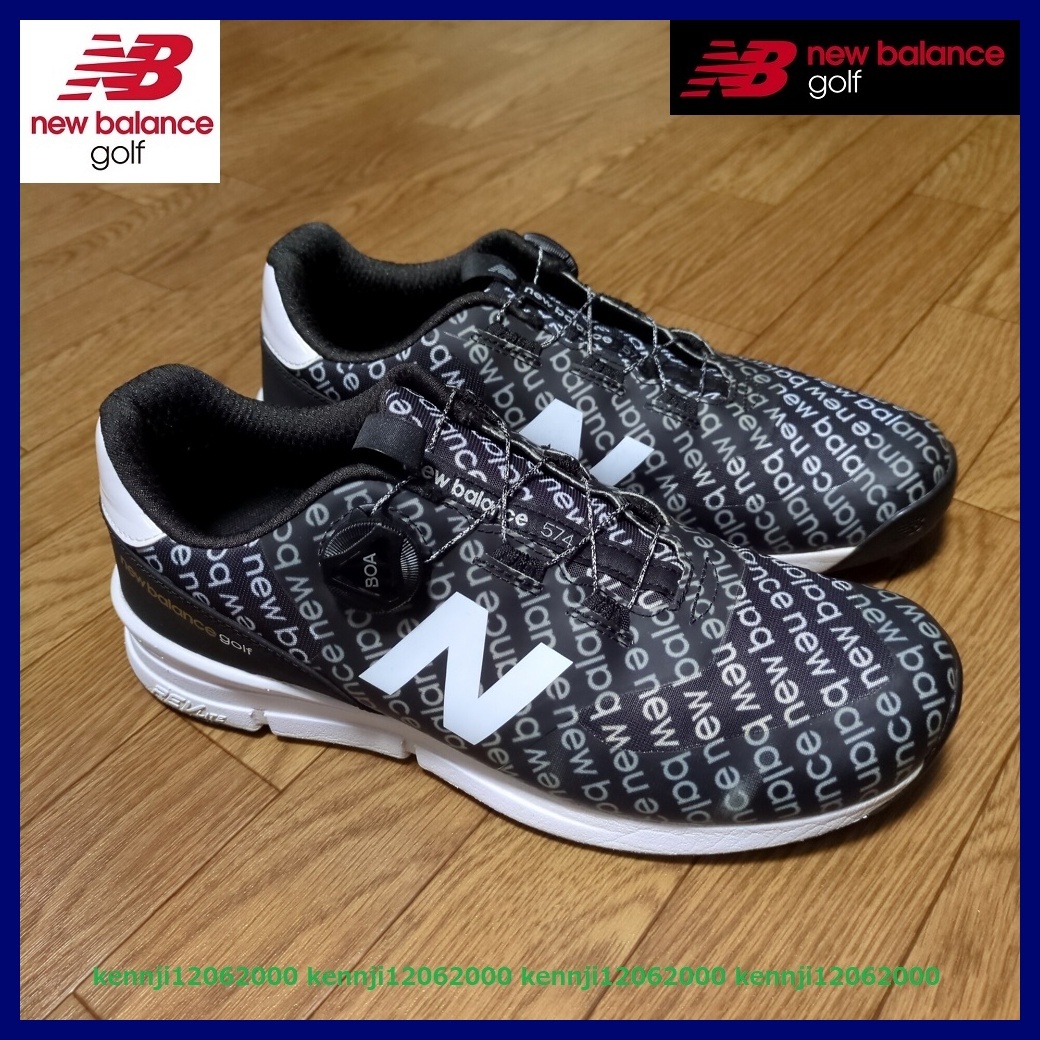 限定 正規 定価17,050円 New balance ニューバランス NB UGBS574B Boa アスリート スパイクレス シューズ ブラック×ホワイト Saiz 26.5cmの画像3