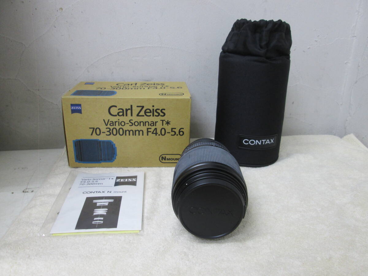 (15)☆コンタックス CONTAX バリオ ゾナー Carl Zeiss Vario-Sonnar T 70-300mm F4.0-5.6 カメラレンズ Nマウント 元箱・説明書付 美品の画像1