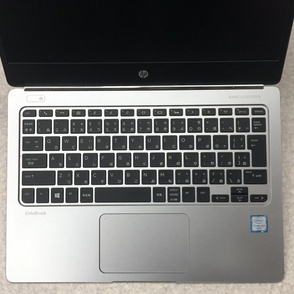 お宝アキバ/ジャンク品 BIOS確認 HP EliteBook Folio G1 12.5型 Core m5-6Y54 SSD無し メ8 充電可 梱80 大6614_画像は現物です