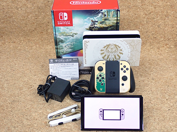 新品同様 Nintendo Switch 本体 有機ELモデル ゼルダの伝説 ティアーズ オブ ザ キングダムエディション _画像1